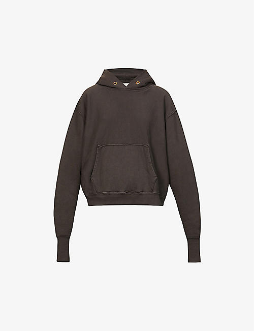 LES TIEN: Dropped-shoulder ribbed-trim cotton-jersey hoody