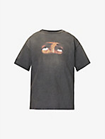 SAINT MXXXXXX: Eyes graphic-print regular-fit cotton-jersey T-shirt
