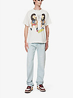 SAINT MXXXXXX: SAINT Mxxxxxx x A Bathing Ape Heaven and Hell graphic-print cotton-jersey T-shirt