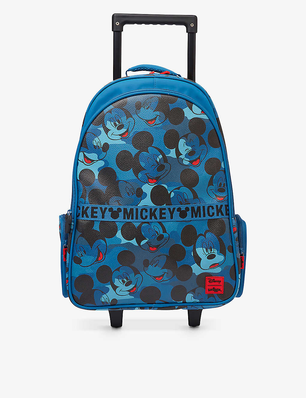 Smiggle Girls Camouflage Kids X Disney Micky Mouse Light Up Woven Trolley Backpack
