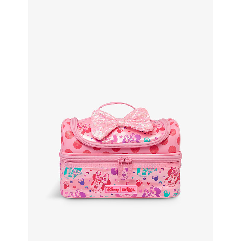 Smiggle Girls Confetti Kids X Disney Minnie Mouse Double Decker Woven Lunchbox