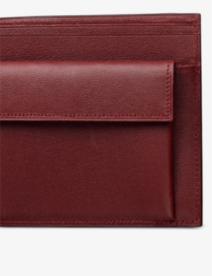 Shop Cartier Must De  Leather Wallet In Burgundy