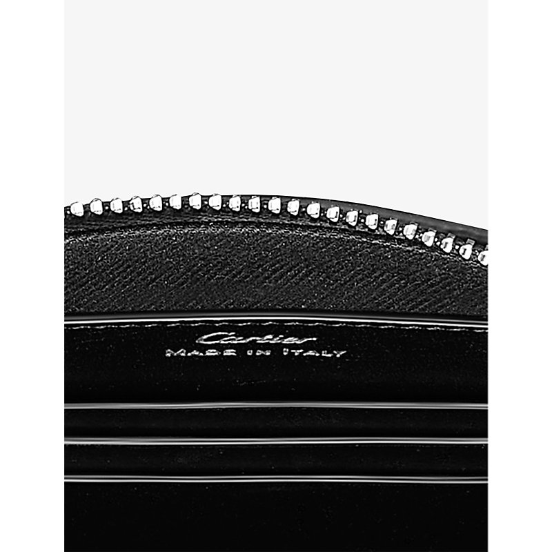 Shop Cartier Must De  Small Leather Pouch In Black