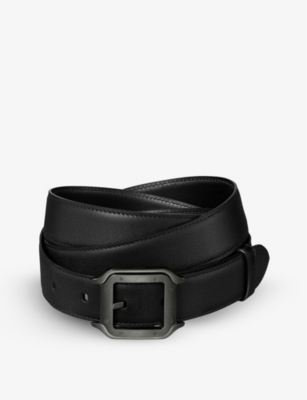 Cartier Mens Black Santos De Leather Belt