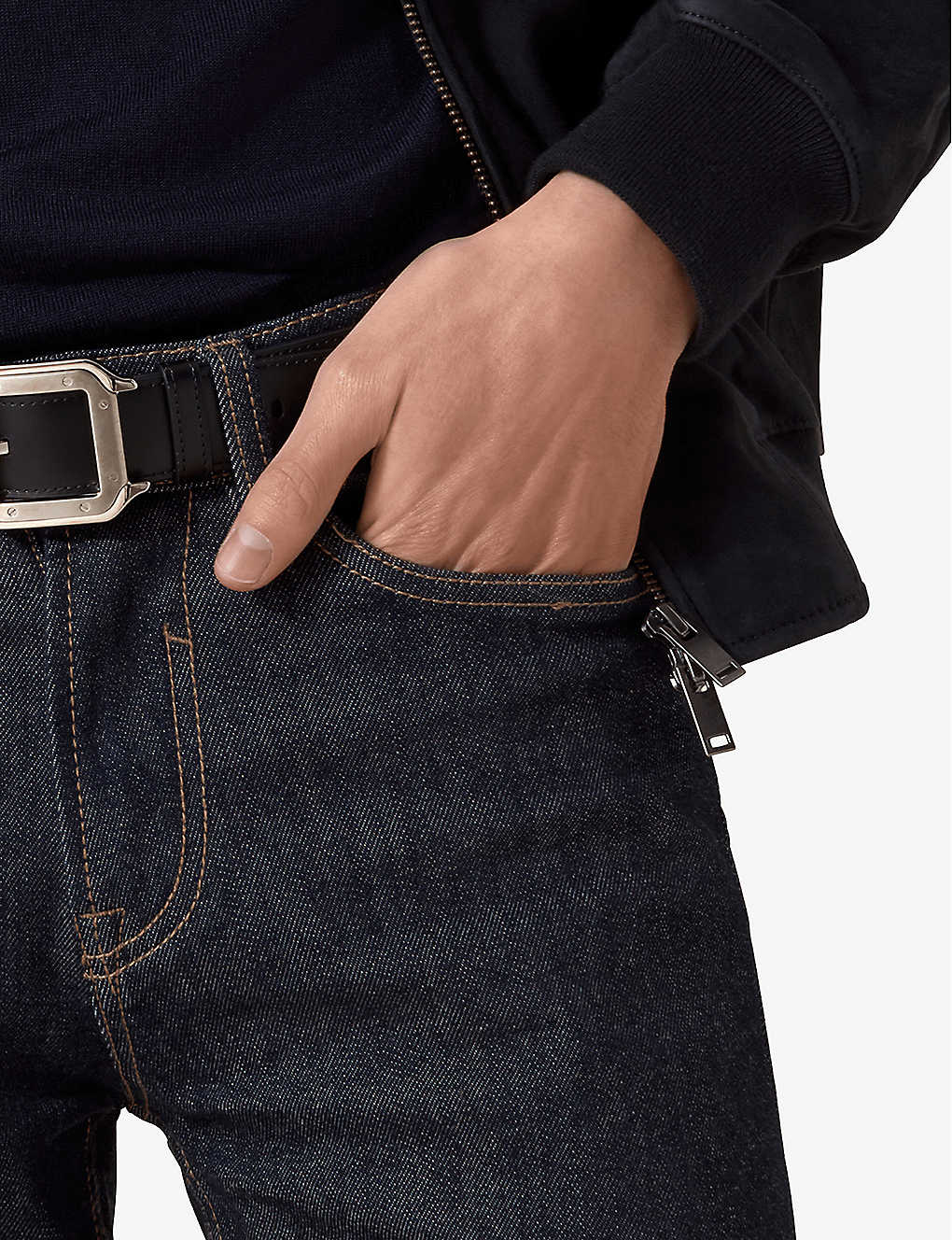 CARTIER Santos de Cartier leather belt