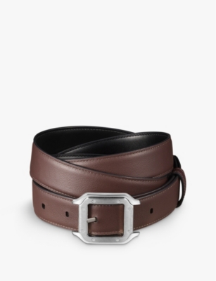 Cartier Santos De  Leather Belt In Black/brown