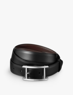 Cartier Tank De  Leather Belt In Black/brown