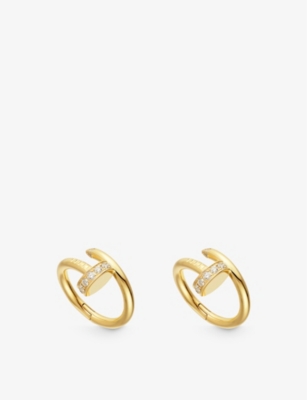 Cartier Mens Yellow Gold Juste Un Clou 18ct Yellow-gold And 0.56ct Brilliant-cut Diamond Cufflinks