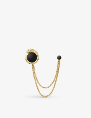 CARTIER: Panthère de Cartier 18ct yellow-gold Tsavorite garnet, onyx and lacquer pocket gem