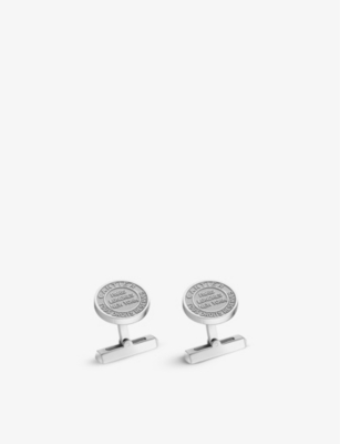 Cartier Mens Silver Double C De Palladium-plated Sterling-silver Cufflinks