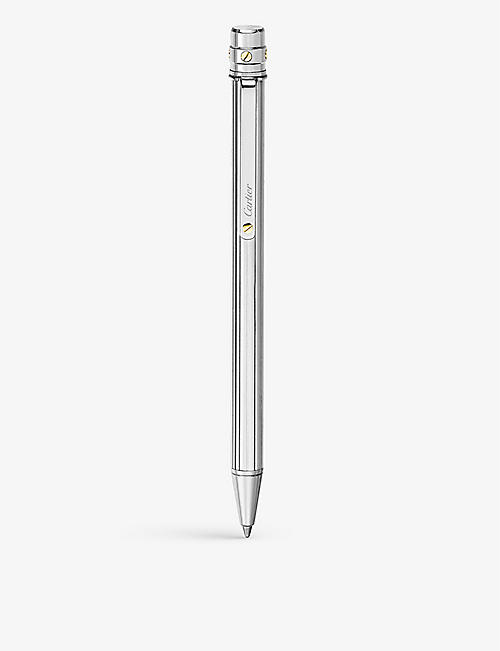 CARTIER: Santos de Cartier palladium-plated stainless-steel ballpoint pen