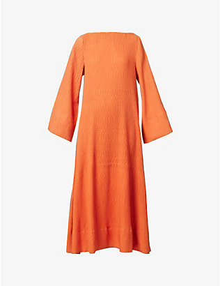 BY MALENE BIRGER: Genevieve plissé recycled polyester-blend midi dress