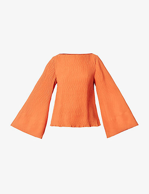BY MALENE BIRGER: Gerontia flared-sleeve recycled polyester-blend top