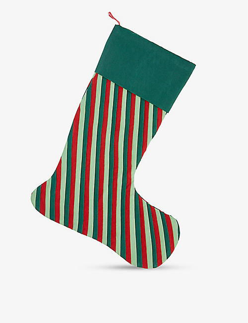 IN CASA BY PABOY: Striped cotton Christmas stocking 46.5cm