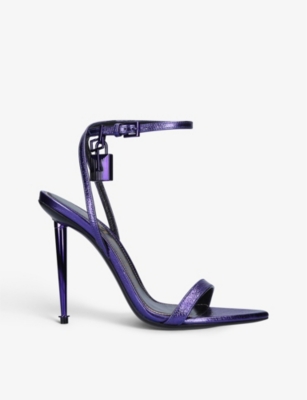 TOM FORD - Padlock leather heeled sandals 