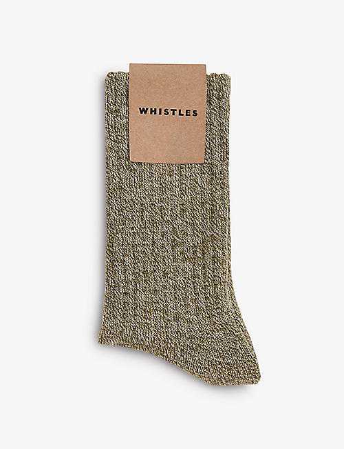 WHISTLES: Chunky cotton-blend socks