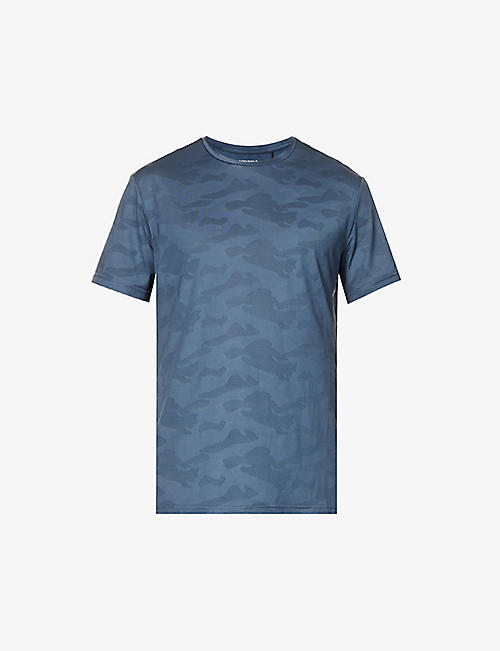 BJORN BORG: Performance camo-print recycled polyester-blend T-shirt