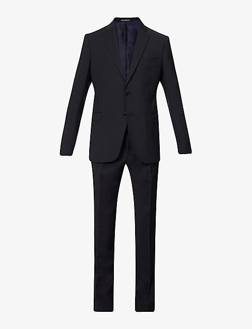 EMPORIO ARMANI: Notch-lapel regular-fit wool suit