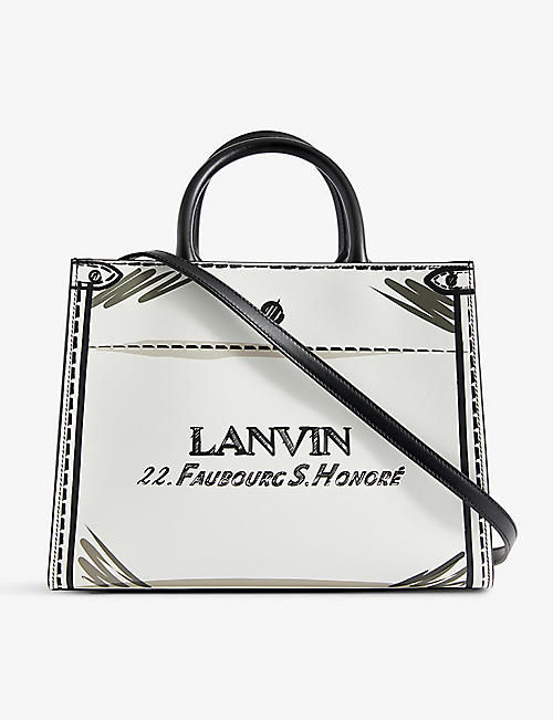 LANVIN: Sketch leather tote bag