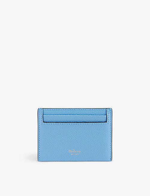 MULBERRY: Continental brand-foiled grained-leather card holder