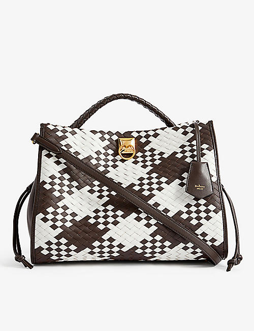 MULBERRY: Iris Vichy-patterned leather cross-body bag