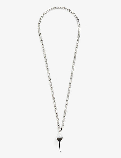 OTTOLINGER: Teardrop metal pendant necklace