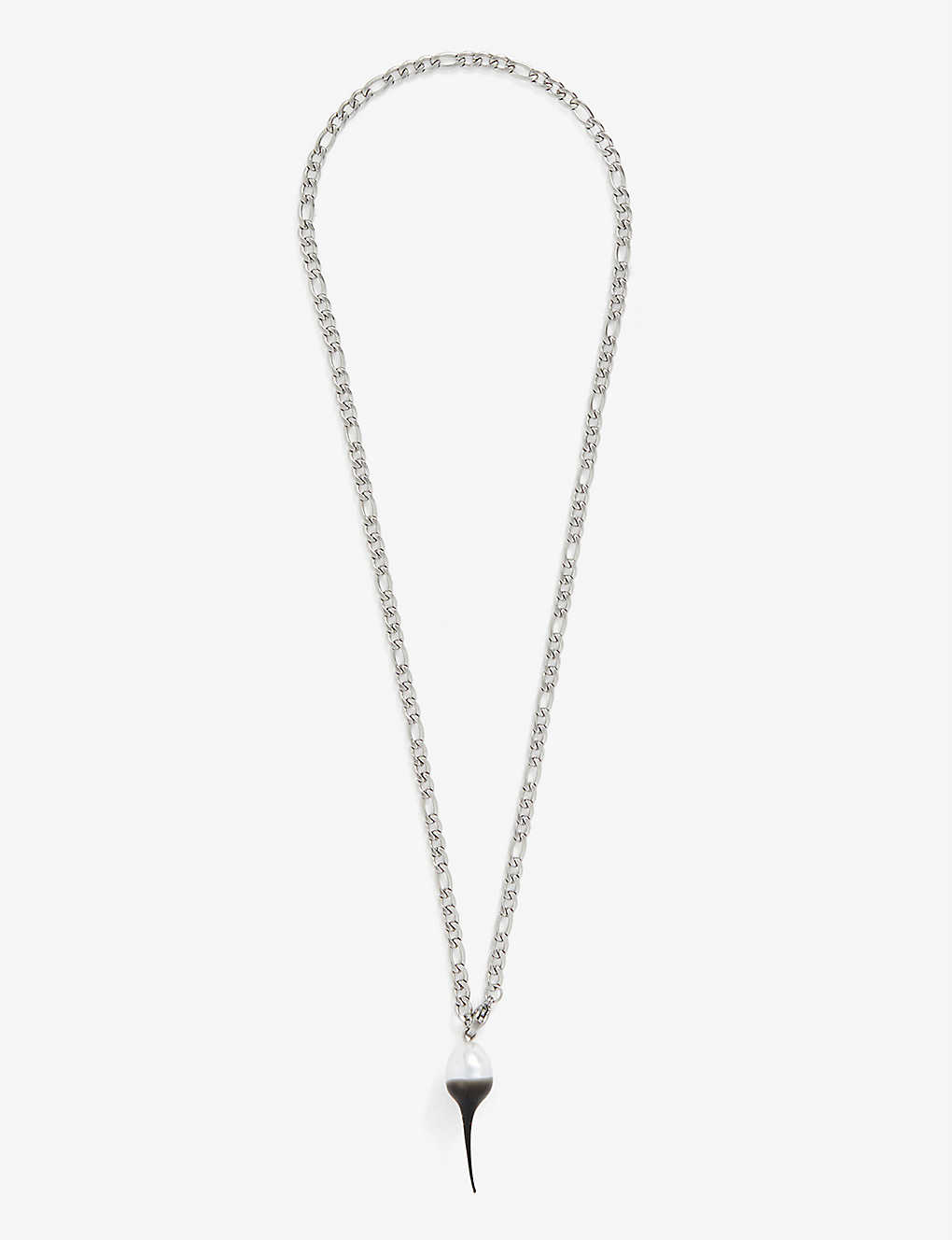 Ottolinger Teardrop Metal Pendant Necklace In Black