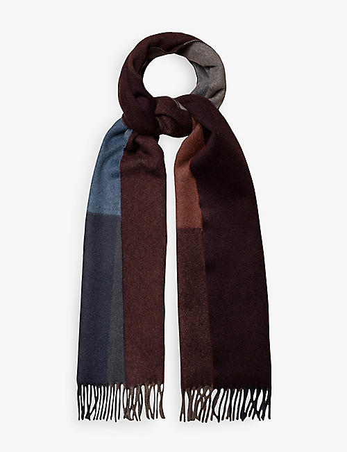 ETON: Eton patchwork cashmere scarf
