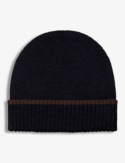 ETON: Knitted sustainable-wool beanie hat