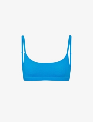 Skims Fits Everybody Scoop-neck Stretch-woven Bralette In Mykonos