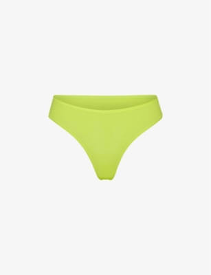 SKIMS SKIMS WOMEN'S LIME FITS EVERYBODY MID-RISE STRETCH-WOVEN THONG,59451885