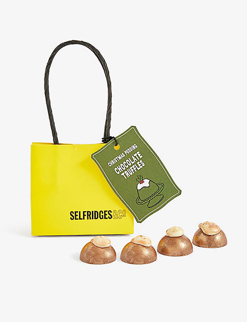 SELFRIDGES SELECTION: Christmas Puddings chocolate truffle bag 38g