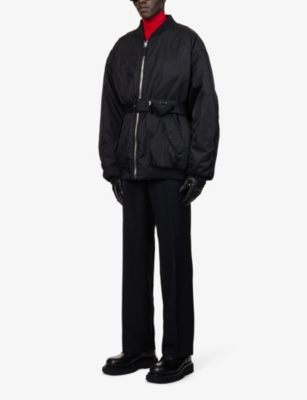 PRADA Re-Nylon belted oversized-fit recycled-polyamide bomber jacket