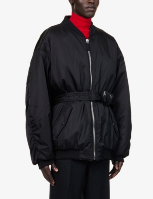 PRADA Re-Nylon belted oversized-fit recycled-polyamide bomber jacket