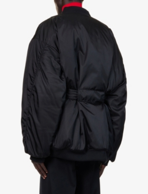 PRADA Re-Nylon belted oversized-fit recycled-polyamide bomber jacket