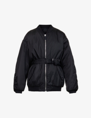 PRADA Re-Nylon belted oversized-fit recycled-polyamide bomber jacket