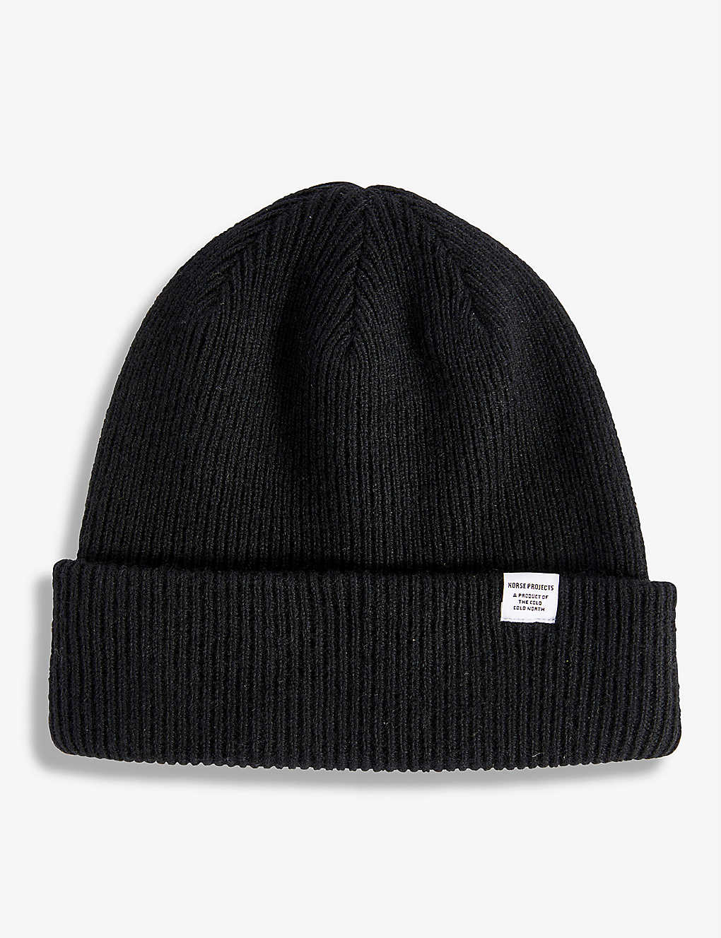 NORSE PROJECTS LOGO-TAB WOOL BEANIE HAT