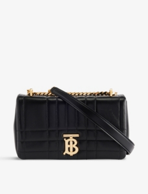 Burberry Women's Small Lola Quilted Leather Shoulder Bag In Black