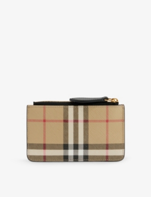 BURBERRY Kelbrook checked canvas coin case