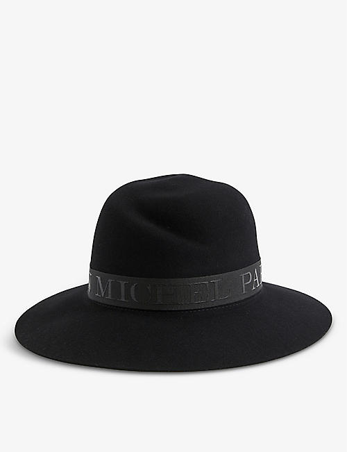 MAISON MICHEL: Virginie ribbon-embellished wool fedora hat