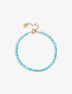 THE ALKEMISTRY THE ALKEMISTRY WOMEN'S YELLOW VIANNA 18CT YELLOW-GOLD AND TURQUOISE BRACELET,59471685