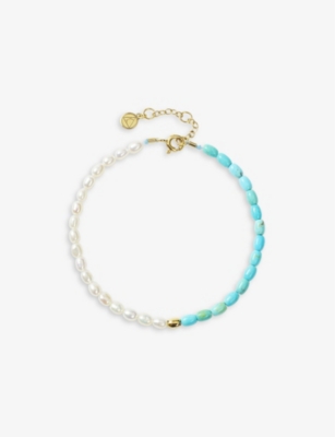 The Alkemistry Vianna 18ct Yellow-gold Turquoise And Pearl Bracelet