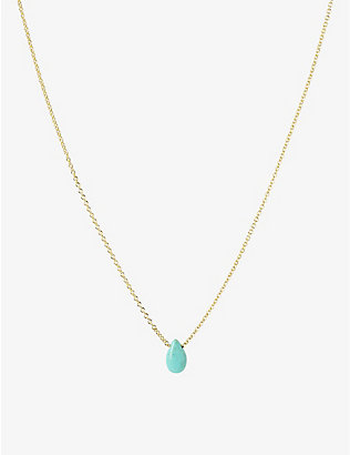 THE ALKEMISTRY: 18ct yellow gold and turquoise necklace