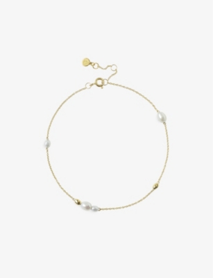 The Alkemistry Womens Yellow 18ct Yellow-gold And Pearl Anklet