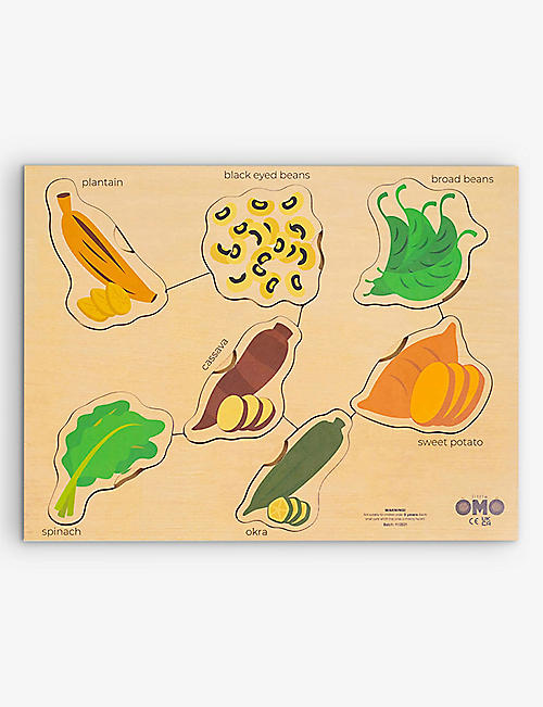 LITTLE OMO: Wholefood Vegetable 7-piece wooden puzzle