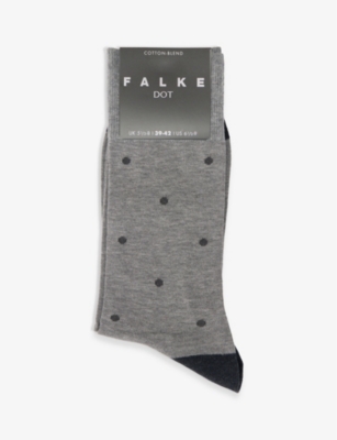 FALKE: Dotted cotton-blend socks