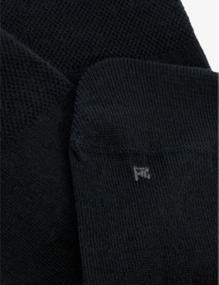 Shop Falke Men's Black Sensitive London Cotton-blend Knitted Socks