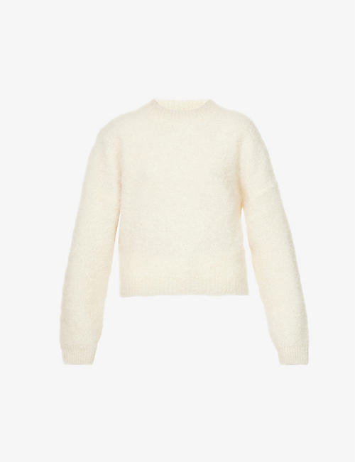 LE KASHA: Bouclette-knit relaxed-fit cashmere jumper
