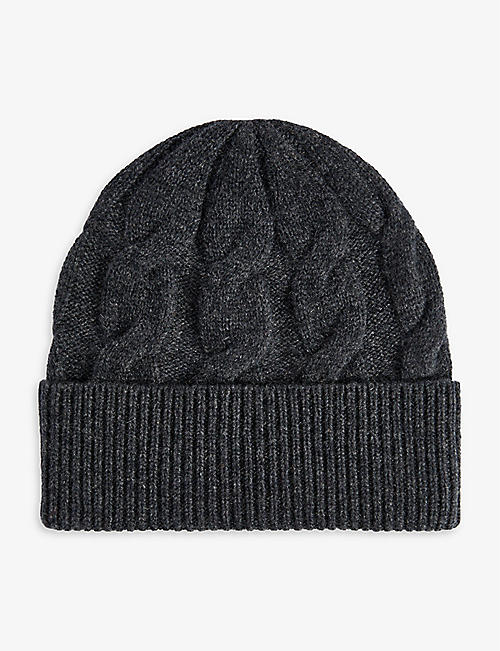 LE KASHA: Ribbed cable-knit organic-cashmere hat
