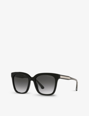 Shop Michael Kors Women's Black Mk2163 San Marino Square-frame Acetate Sunglasses